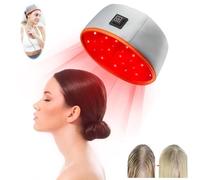 Gorro de crecimiento del cabello con terapia de luz roja, casco para el crecimiento del cabello, gorro de fototerapia de longitud de onda dual de 660 nm y 850 nm con 120 LED para hombres y mujeres, di