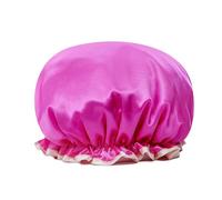 Gorro de dormir para mujer, doble capa, gorro de ducha grueso, multicolor, accesorios de hotel, color rojo rosa
