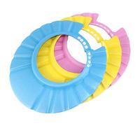 Gorro de Ducha Bebé,3 PCS Ajustable Gorro de Champú Gorro de Ducha de silicona Sombrero Protección de Ojos para Bebé Sombrero Champú Evite que el Agua Fluya a Ojos y de la Cara