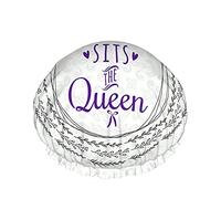 Gorro de ducha con citas de hojas, aquí se sienta la reina Gorros de baño impermeables de doble capa, perfectos para todas las longitudes y grosores de cabello