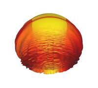 Gorro de ducha con estampado de amanecer rojo, gorro de pelo reutilizable con protección de doble capa, transpirable y duradero para viajes