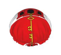 Gorro de ducha con estampado de bandera de Gibraltar - Gorro de ducha reutilizable de doble capa - Gorro de ducha transpirable para viajes, hotel y uso doméstico