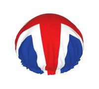 Gorro de ducha con estampado de bandera de Islandia para mujer, reutilizable, impermeable, doble capa, cómodo