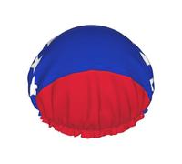 Gorro de ducha con estampado de bandera de Venezuela para mujer, ligero, reutilizable, suave, impermeable, a prueba de fugas.