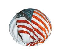 Gorro de ducha con estampado de cielo hawaiano, gorro de baño elástico reutilizable para mujer, gorro de ducha impermeable de doble capa, para salón de Spa para mujer