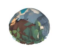 Gorro de ducha con estampado de dos koalas felices, reutilizable, doble capa, transpirable, de secado rápido, perfecto para el hogar, spa, hotel y viajes