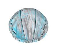 Gorro de ducha con estampado de fondo de paneles de madera, suave, ligero, gorro de ducha para mujer, ecológico, transpirable