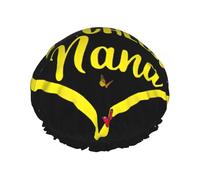 Gorro de ducha con estampado de girasol Blessed To Be Called Nana, gorro de ducha forrado para mujer, reutilizable, doble capa impermeable