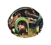 Gorro de ducha con estampado de granja de tractor viejo para mujer, ligero, reutilizable, suave, impermeable, a prueba de fugas.