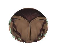 Gorro de ducha con estampado de perezoso de dibujos animados, gorro de baño reutilizable de doble capa, gorro de ducha transpirable para viajes, hotel y uso doméstico