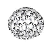 Gorro de ducha con estampado de pingüinos para bebé, ligero, reutilizable, suave, impermeable, a prueba de fugas.