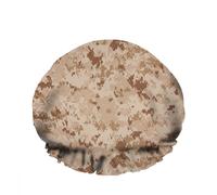 Gorro de ducha con estampado digital, diseño de camuflaje digital de la Marina de EE. UU., Marpat del desierto, protección ambiental, gorros de baño para el cabello para mujeres, reutilizables e imper