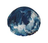 Gorro de ducha con estampado Within The Tides, gorro de ducha forrado para mujer, reutilizable, doble capa impermeable