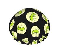 Gorro de ducha, Cute Pickles Gorros de ducha de baño reutilizables para mujeres de pelo largo, Gorro de ducha de baño impermeable de doble capa Protector de cabello para niños, niñas y mujeres, 1 paqu