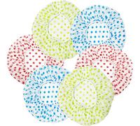Gorro de ducha de 6 piezas gorro de baño elástico sombrero reutilizable con bandas elásticas para mujeres niñas ducha spa salón
