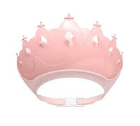 Gorro de ducha de bebé para lavar el cabello, sombrero de baño para niños pequeños que protege los ojos y los oídos de los niños, protector de visera de champú para niños pequeños (rosa)