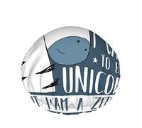 Gorro de ducha de cebra, cita divertida de cebra Quiero ser unicornio pero soy un gorro de baño impermeable de doble capa Zabra Perfecto para todas las longitudes y grosores de cabello
