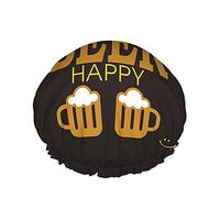 Gorro De Ducha De Cerveza,Inscripción Divertida Citas De Cerveza-No Se Preocupe Cerveza Feliz Gorros De Baño Impermeables De Doble Capa Perfectos Para Todas Las Longitudes Y Grosores De Cabello