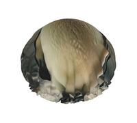 Gorro de ducha de doble capa con estampado de pingüino, gorro de ducha para mujeres y hombres, gorros de ducha para uso doméstico