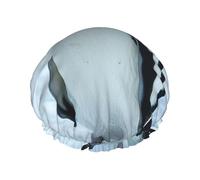 Gorro de ducha de doble capa con estampado de pingüino, gorro de ducha para mujeres y hombres, gorros de ducha para uso doméstico