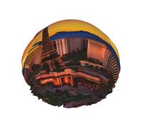 Gorro de ducha de Las Vegas Sunset para mujer, gorro de ducha reutilizable, gorro de baño impermeable para mujer, cabello largo