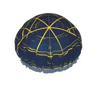 Gorro de ducha/gorro para el pelo lavable y reutilizable con estampado de matemáticas, geometría y cálculo, con forro y elástico que se adapta a todos los largos de cabello