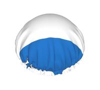 Gorro de ducha grande impreso con mapa de la bandera de Sierra Leona, protector de pelo de doble capa para cuidado facial, envoltura reutilizable para el cabello