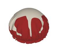 Gorro de ducha impermeable con banda elástica, gorro de ducha reutilizable de doble capa para mujer,Animal abstracto Bestia Asta Reno con cuernos Alce
