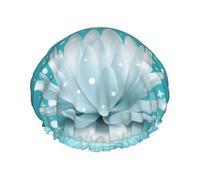 Gorro de ducha impermeable con banda elástica, gorro de ducha reutilizable de doble capa para mujer,Flor de loto mágica