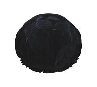Gorro de ducha impermeable con banda elástica, gorro de ducha reutilizable de doble capa para mujer,Pantera con ojos azules