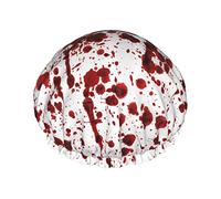 Gorro de ducha impermeable con diseño de flor de sangre, gorro de baño elástico para el cabello, gorros de baño para el cabello con protección ambiental, doble capa impermeable, gorro de ducha para