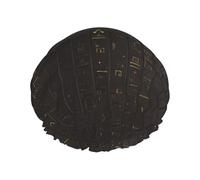 Gorro de ducha impermeable de doble capa con jeroglífico egipcio antiguo para mujer, duradero, ligero y portátil, accesorio de baño para cabello largo