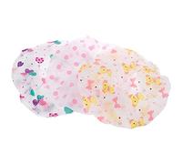 Gorro de ducha impermeable de plástico elástico para el cabello, gorro de ducha para mujer, talla XL