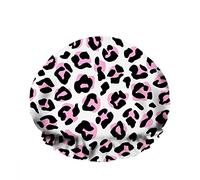 Gorro de ducha impermeable doble, gorro de baño de leopardo brillante, rosa, negro, blanco, tatuaje de guepardo, gorro de ducha de moda reutilizable para mujeres, belleza, baño, spa, hogar, hotel, v