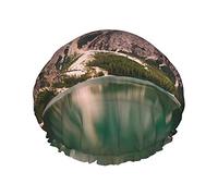 Gorro de ducha Lake And Wood Cottage para mujeres y niñas, reutilizable, impermeable, para todo el cabello