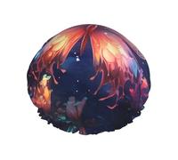 Gorro de ducha Magic Butterfly para mujer, impermeable, reutilizable, con cordón elástico lavable, adecuado para cabello largo y trenzas, ideal para ducharse.