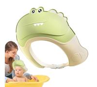 Gorro de ducha para bebé, ajustable, protección de champú segura, escudo de dibujos animados, gorro de baño con protección para ojos y oídos, hace que el baño sea más