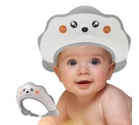 Gorro de ducha para bebé, gorro de ducha para niños, sombrero de visera para protección ocular y auditiva para niños de 0 a 9 años, bonita forma de león marino que hace que el baño del bebé sea más