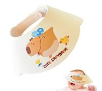 Gorro de ducha para bebé, patrón Bara, protector de cabeza a prueba de salpicaduras, 33 x 32 cm para bebés, accesorio de baño ajustable para proteger los ojos, la nariz y el cuello durante la