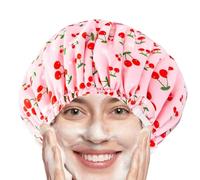 Gorro de Ducha para Mujer,Gorro de Baño Impermeable Elástico y Reutilizable - Gorros Para Banera Y Ducha - Para Viajes, Viajes De Negocios, Hogar, Escuela, Novia, Esposa, Amiga, Hermana Y Hija