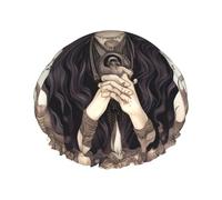 Gorro de ducha para mujer, ligero, reutilizable, suave, impermeable, a prueba de fugas.