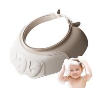 Gorro de ducha para niños, doble capa, sombrero de baño, 8.66 x 8.46 x 1.97 pulgadas, diseño impermeable ajustable para champú, lavado del cabello, protector de ojos, protección de oídos, larga