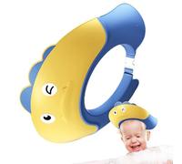 Gorro de ducha para niños pequeños, y ajustable con forma de dinosaurio, visera de protección de baño para niños a partir de 6 meses, gorros de champú para cabeza y ojos