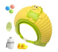 Gorro de Ducha para Niños Visera Ajustable Antirretorno para el Agua de la | Con Pelota, Pato, Cepillo Y Vaso, Kit Baño Champú Infantil Para la Protección de Cabeza y Orejas en el Baño y Sp