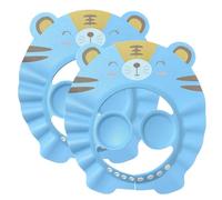 Gorro de ducha protector para bebés, material suave, cierre de velcro ajustable, protege los ojos, las orejas y la nariz del agua y el champú, perfecto para lavar el pelo sin estrés (Tigre).