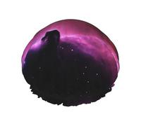 Gorro de ducha reutilizable con estampado de estrellas oscuras, doble capa, mantiene el cabello seco, se adapta a todas las cabezas