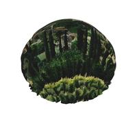 Gorro de ducha reutilizable con estampado toscano italiano, gorro de baño de doble capa, mantiene el cabello seco, se adapta a todas las cabezas