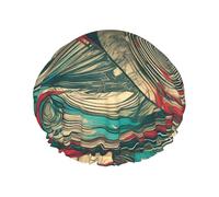 Gorro de ducha reutilizable "Not All Who Wander Are Lost" para mujer, gorro de baño de doble capa impermeable, imprescindible para el cuidado del cabello