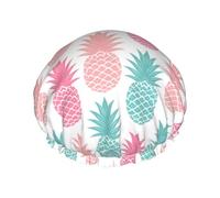 Gorro de ducha reutilizable para mujer, gorro de baño con estampado de pino vintage, protector de pelo de ducha impermeable de doble capa, gorro de ducha con banda elástica ajustable para el hogar, Sp