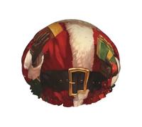Gorro de ducha reutilizable para mujer, impermeable, doble capa, gorro de baño de Papá Noel, gorro de ducha para mujer, spa, salón, tamaño grande para todas las longitudes de cabello